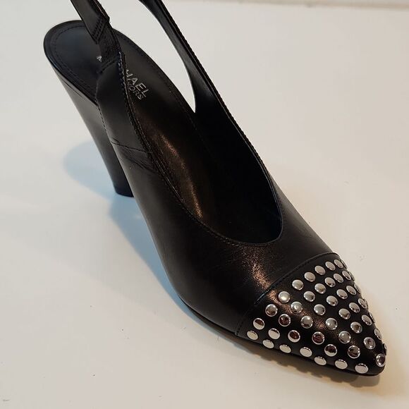 MICHAEL Michael Kors Black Studded Gemma Slingback Heels Women's Sz 6M EUC NICE! - Picture 10 of 15